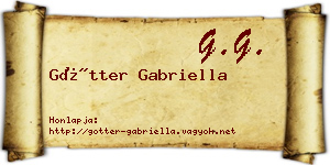 Götter Gabriella névjegykártya